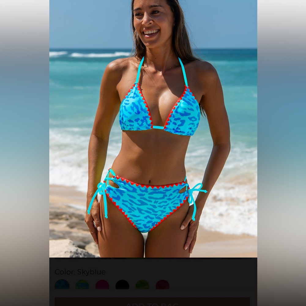 Blue bikini